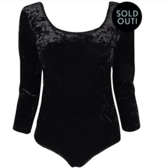sexy| black velvet bodysuit