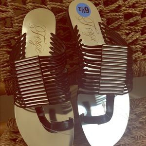 Nice black sandals by Fergie