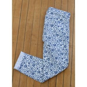 J. Crew floral toothpick jeans