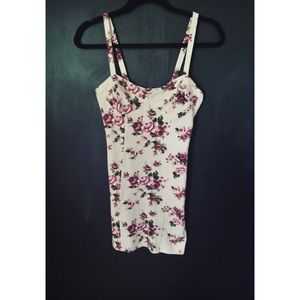 Rose Patterned Bodycon Dress Forever21