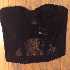 Nasty Gal Black Lingerie Lace Bustier