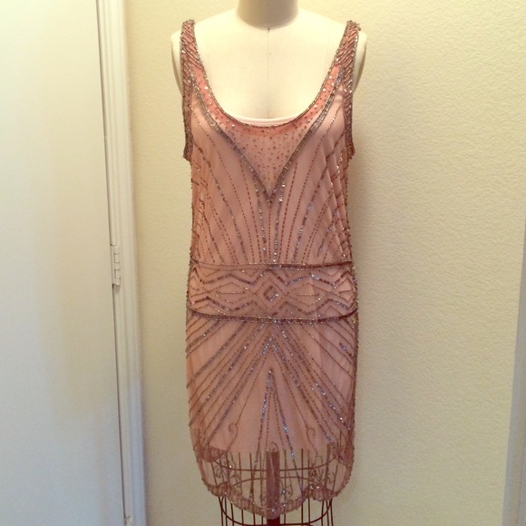 Dresses & Skirts - Gorgeous pale pink beaded dress