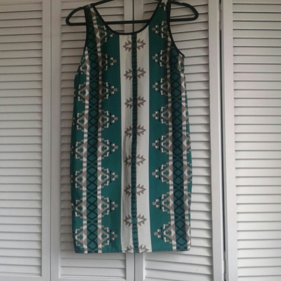 Francesca's tribal green dress