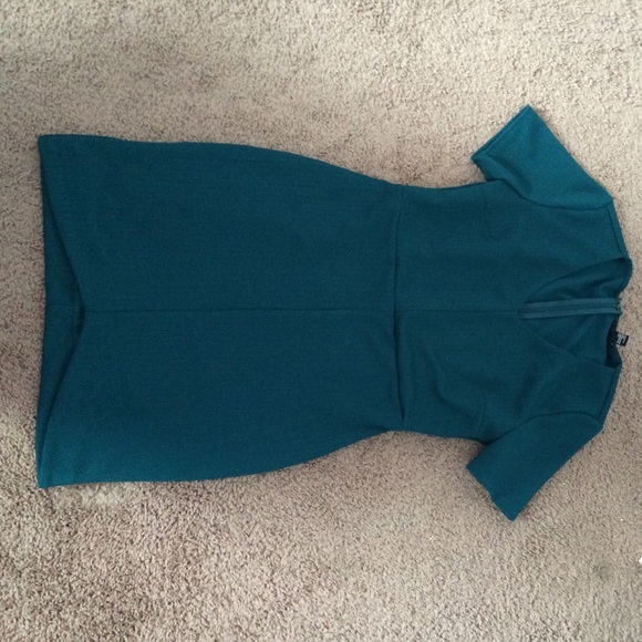 Teal pencil dress