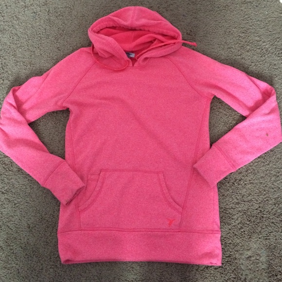 Hot pink hoodie with cellphone pouch