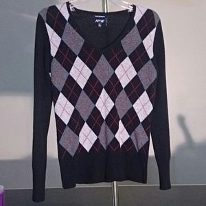 Black and grey argile cashimere sweater