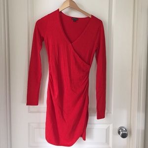 EXPRESS fitted wrap dress