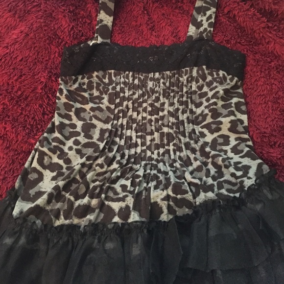 Betsey Johnson leopard shirt