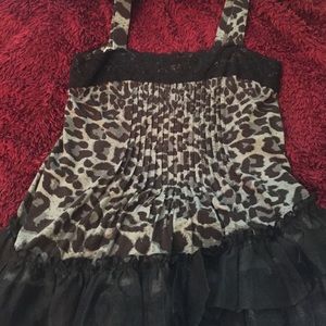 Betsey Johnson leopard shirt