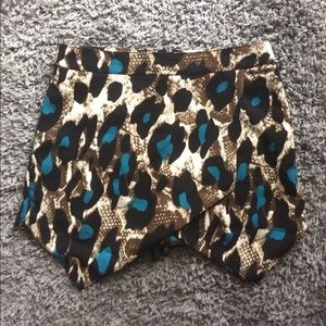 Animal Print Leopard Envelope Skort asymmetrical