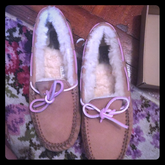 Ugg Dakota Tan and Pink Shoes