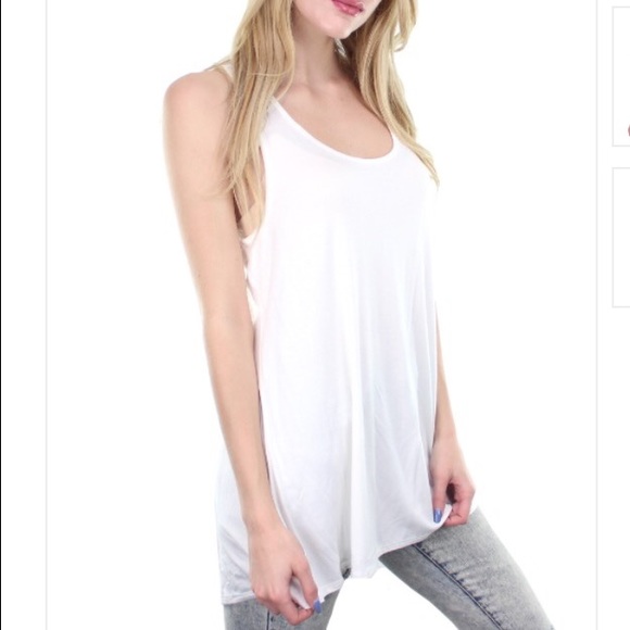 ⭐️5 STAR rated!LA FLOR white bow back top - Picture 4 of 6