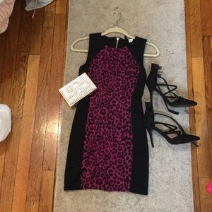 Sexy Pink leopard print minidress