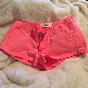 NWOT Hollister bright coral chino shorts!