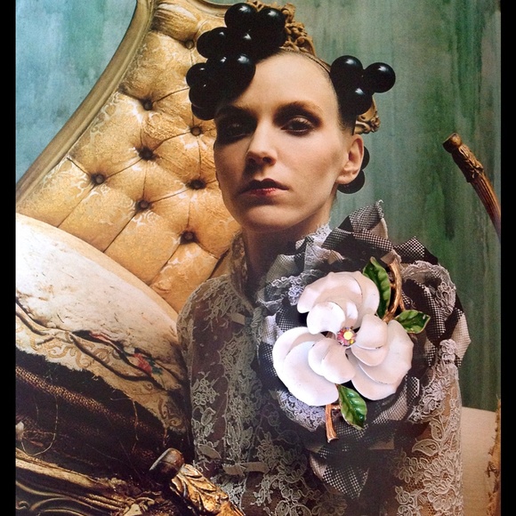 Vintage 1950's ART/MODE ART Enamel Flower Brooch - Picture 2 of 4