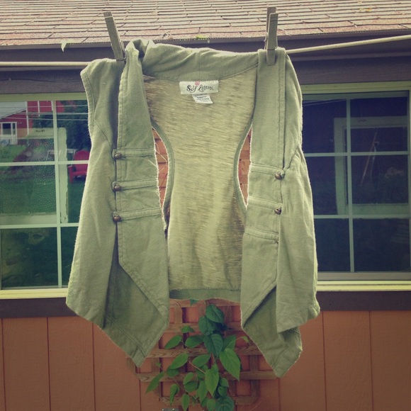 Olive green vest