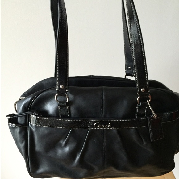 Coach Black Leather Shoulder Bag