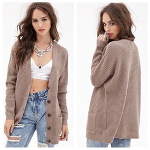 Forever 21 Waffle Knit Cardigan