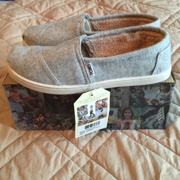 Toms Classic Lt Grey Herringbone