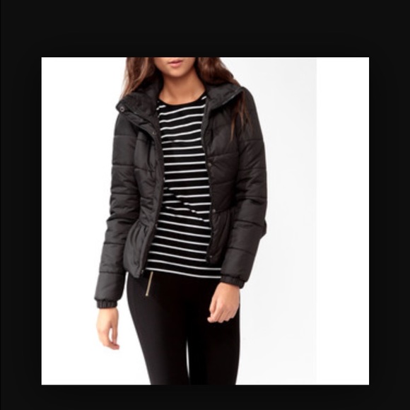 Forever21 peplum puffer jacket size S