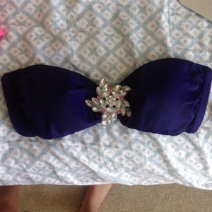 Navy blue bandeau top