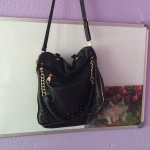 Black and Gold Steve Madden Purse