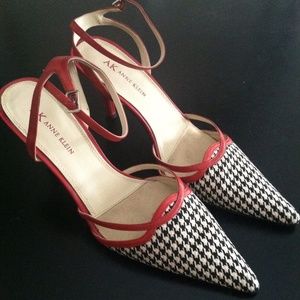 Patterned red heels