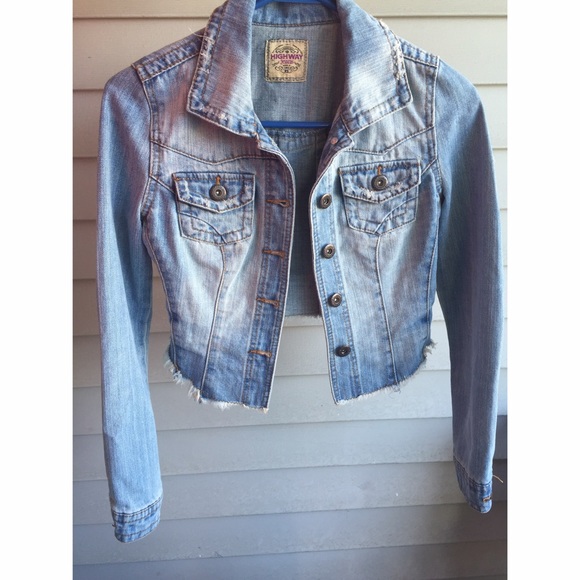 Highway Denim hi-low button down jacket