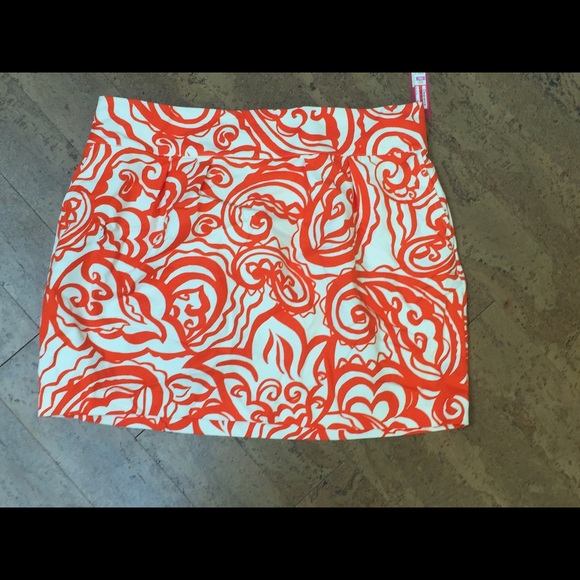 Orange and white skirt