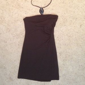 BCBG Brown Halter Dress