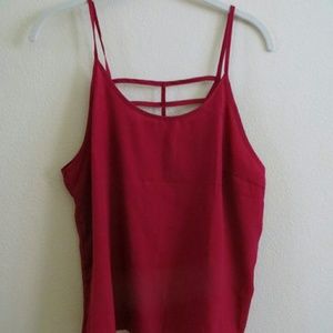 Silk tank with caged back!
