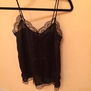 NWOT Tobi silk/lace top!!
