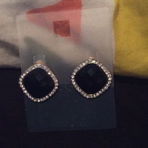 Black diamond earrings