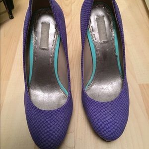 Blue and purple cool high heels