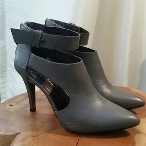 Taupe Cut Out Ankle Boots