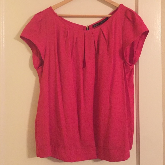 Hot pink Zara Basic top