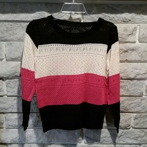 NWOT Pink striped sweater