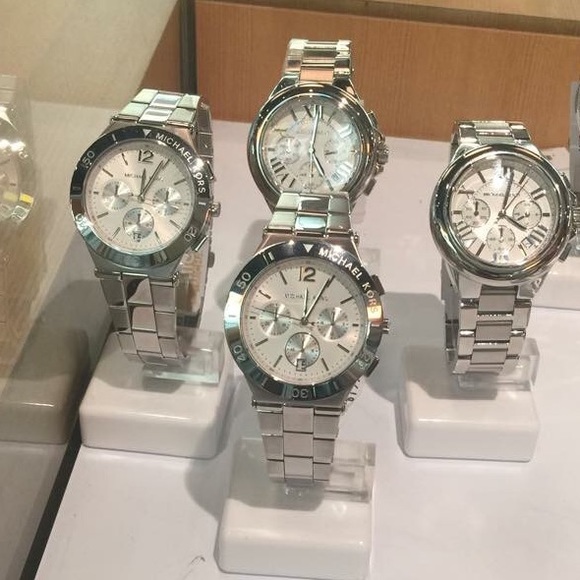 MK Wyatt Chronograph Silver Dial Watch