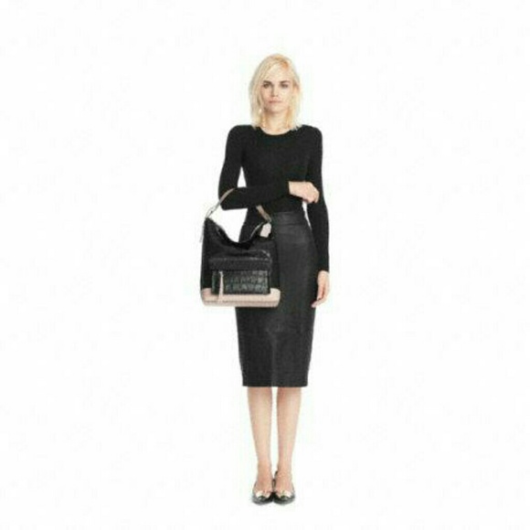 BLEECKER PINNACLE CROC LEATHER HOBO - Picture 2 of 4