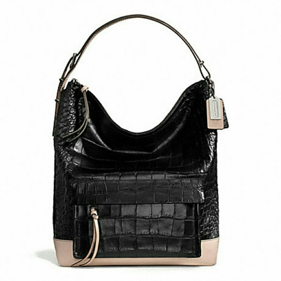 BLEECKER PINNACLE CROC LEATHER HOBO - Picture 3 of 4
