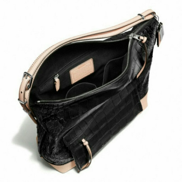 BLEECKER PINNACLE CROC LEATHER HOBO - Picture 4 of 4