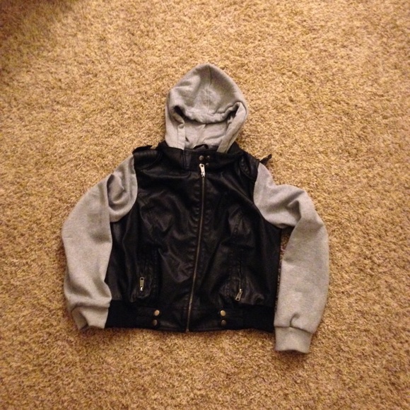 Black leather jacket