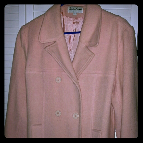 Pale Pink Long Peacoat