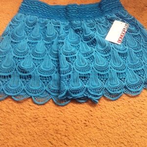 Blue lace shorts xl but fit like a large