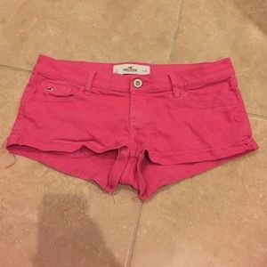 Hollister Co Pink Denim Low Rise Shorts