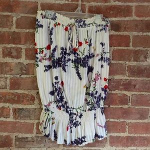 Floral Strapless Top