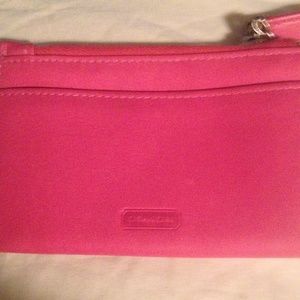 Hot pink coach change purse