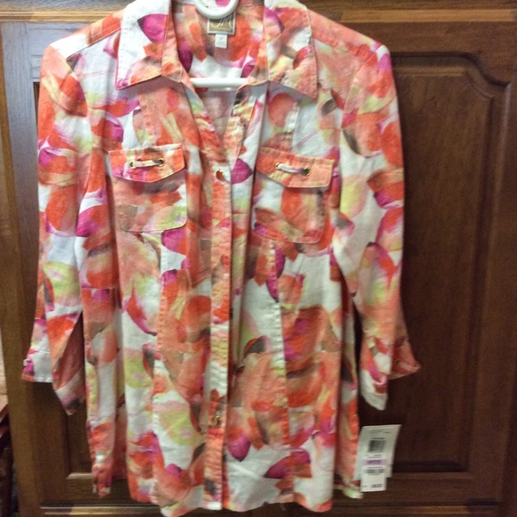 Floral button up shirt