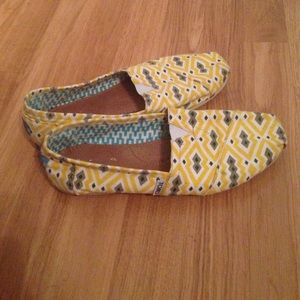Yellow Jonathan Adler Toms.  Worn once