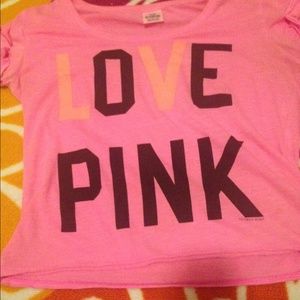 LOVE PINK CROP TOP XS